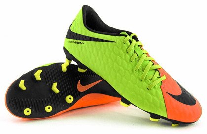 Zielono-pomarańczowe buty piłkarskie Nike Hypervenom Phade FG 852547-308