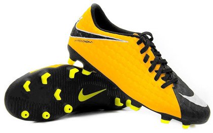 Żółto-czarne buty piłkarskie Nike Hypervenom Phade FG 852547-801