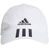 Biała czapka z daszkiem Adidas Aeroready Baseball Cap 3 Stripes GM4511 - męska