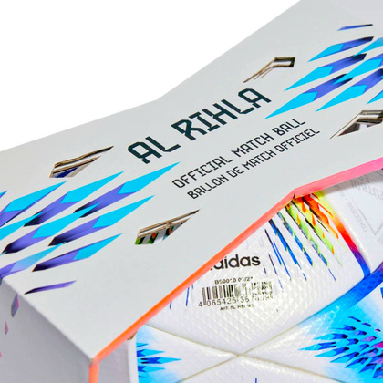 Biała piłka nożna meczowa Adidas Al Rihla Pro Fifa World Cup 2022 H57783
