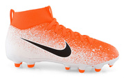 Pomarańczowe buty piłkarskie Nike Mercurial Superfly Academy FG/MG AH7337-801 JR
