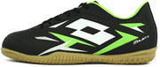 Czarno-zielone buty piłkarskie halówki Lotto Solista 700 VI  218138 1I3 - Junior