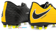 Żółto-czarne buty piłkarskie Nike Hypervenom Phade FG 852580-801 JR