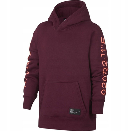 Bluza treningowa Nike FC Barcelona Hoodie junior AJ4089-669 bordowa