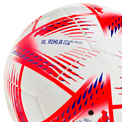 Biało-czerwona piłka nożna Adidas Al Rihla Club Fifa World Cup 2022 H57801
