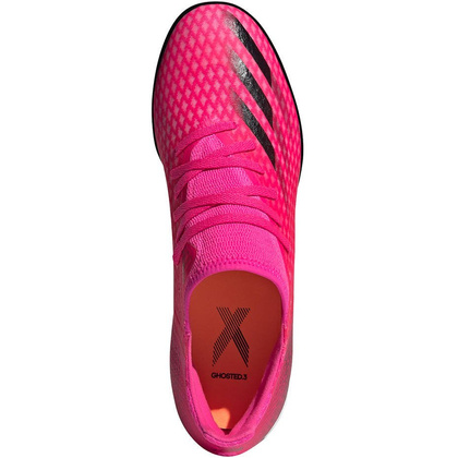 Różowo-czarne buty piłkarskie turfy Adidas X Ghosted.3 TF FW6940