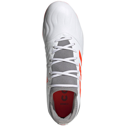 Biało-czerwone buty piłkarskie korki Adidas Copa Sense.3 FG FY6197