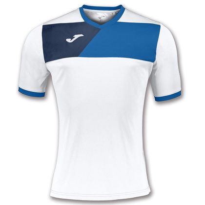 Koszulka treningowa Joma Crew 100611.207 biało-granatowo-niebieska