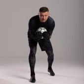 Czarne rękawice bramkarskie Football Masters Invictus X PRO All Black