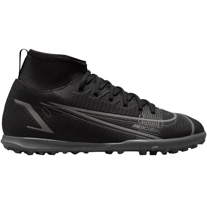 Czarno-szare buty piłkarskie turfy Nike Mercurial Superfly Club 8 CV0795 004 - Junior