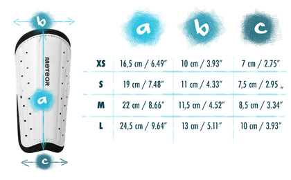Białe nagolenniki piłkarskie Meteor 20068 r.L