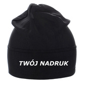 Czarna czapka Beanie Spike 31800-26 + nadruk - 10 szt