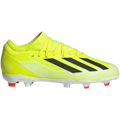 Biało-seledynowe buty korki Adidas X Crazyfast League IF0691 - Junior