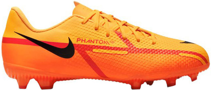 Pomarańczowe buty piłkarskie korki Nike Phantom GT2 Academy FG/MG DC0812 808 - Junior