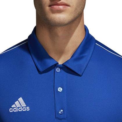 Niebieska koszulka adidas Polo Core 18 CV3590