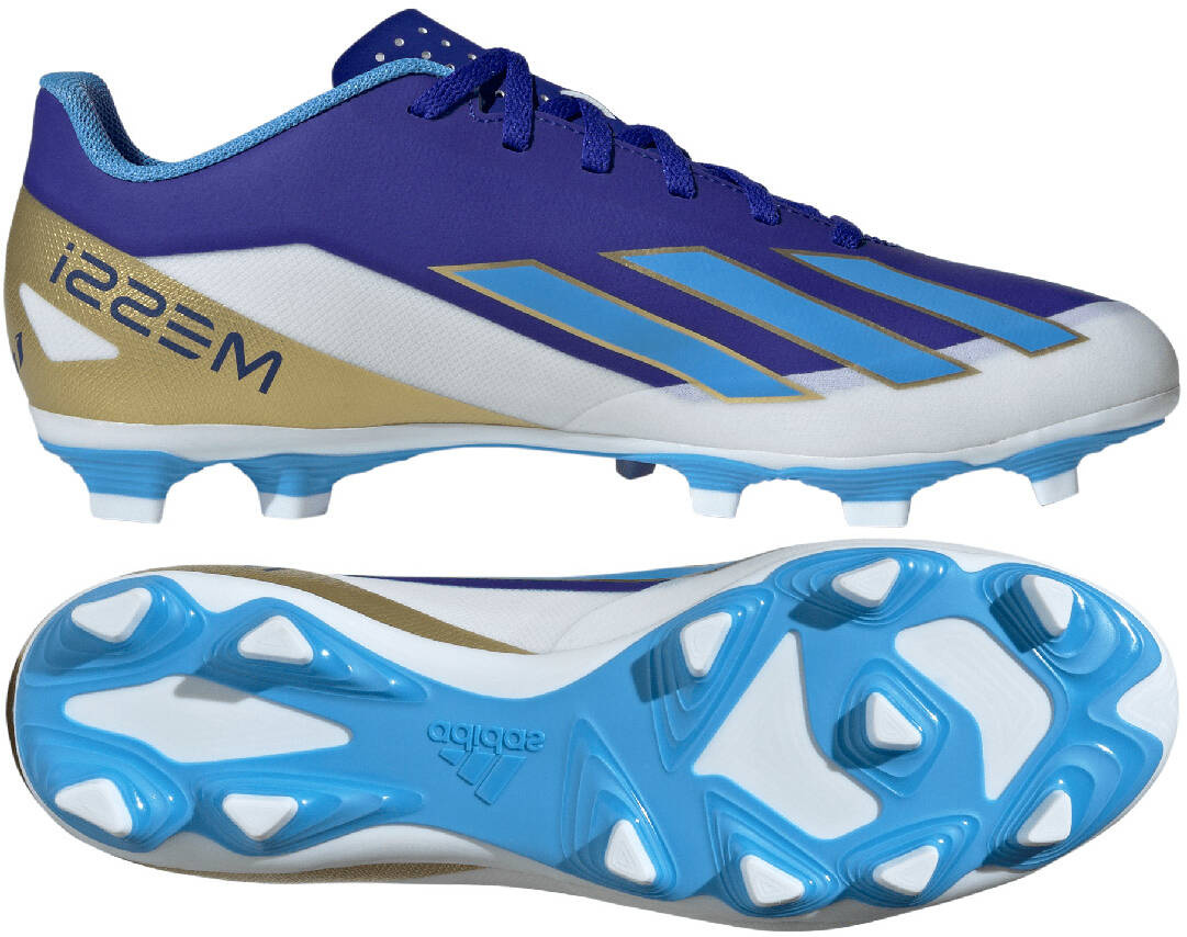 Niebiesko-białe buty piłkarskie Adidas X Crazyfast Club