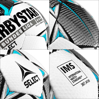 Biało-szara piłka nożna Select Derbystar Bundesliga IMS r5