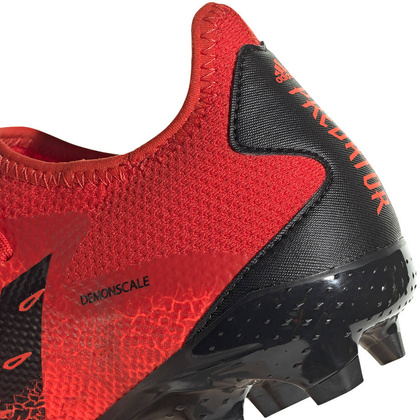 Czerwono-czarne buty piłkarskie korki Adidas Predator Freak.3 L FG FY6289