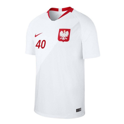 Biało-czerwona koszulka oficjalna reprezentacji Polski Nike Breathe Stadium Home 2018 893893-100 - z nadrukiem