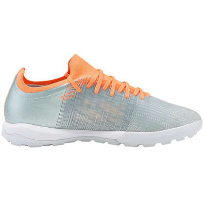 Szaro-pomarańczowe buty turfy Puma Ultra 3.4 106730 01