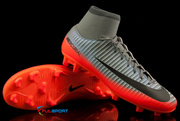 Szaro-pomarańczowe buty piłkarskie Nike Mercurial Victory CR7 DF FG 903605-001
