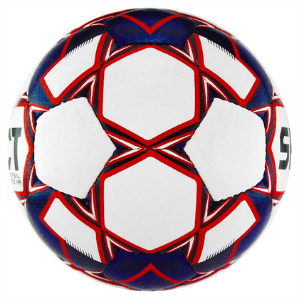 Biało-fioletowa piłka Select Futsal Prestige HR r4
