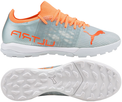 Szaro-pomarańczowe buty turfy Puma Ultra 3.4 106730 01