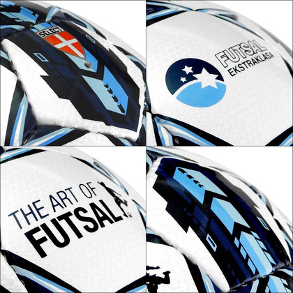 Biało-niebieska piłka Select Futsal Replica Ekstraklasa r4
