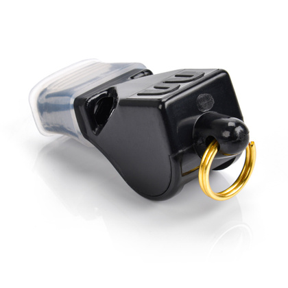 Czarny gwizdek sędziowski Meteor Wolf Plus