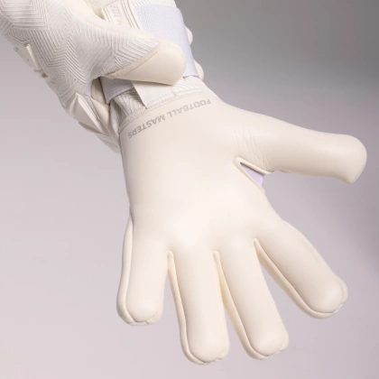Białe rękawice bramkarskie Football Masters Varis X PRO All White