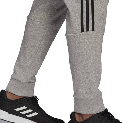 Ciemnoszare spodnie dresowe Adidas Essentials Tap Cuff 3 Stripes GK8976