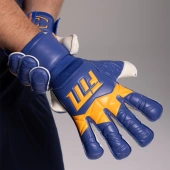 Granatowo-pomarańczowe rękawice bramkarskie Football Masters Invictus X Blue Orange