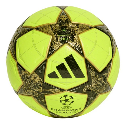 Seledynowo-czarna piłka nożna meczowa Liga Mistrzów Adidas UCL Pro JP1545