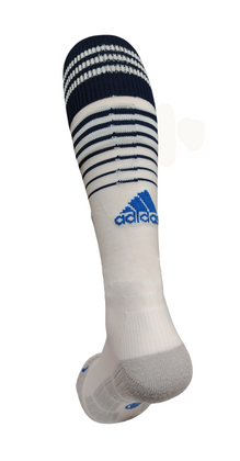 Biało-granatowe getry piłkarskie Adidas DBU G85367