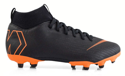 Czarno-pomarańczowe buty piłkarskie Nike Mercurial Superfly Academy MG AH7337-081 JR