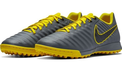 Szaro-żółte buty piłkarskie na orlik Nike TiempoX Legend Academy TF AH7243-070
