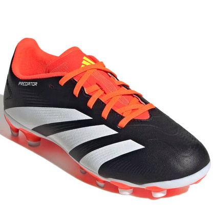 Czarno-pomarańczowe buty piłkarskie Adidas Predator League IG5440 - Junior