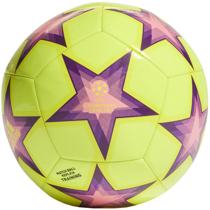 Żółto-fioletowa piłka nożna Adidas UCL Club Void HI2176