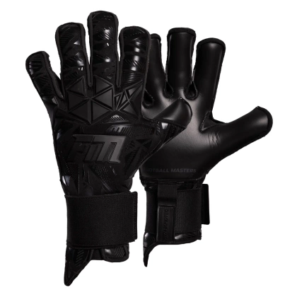 Czarne rękawice bramkarskie Football Masters Invictus X PRO All Black