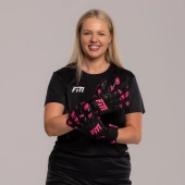Czarno-różowe rękawice bramkarskie Football Masters Invictus X Pro Pink RF