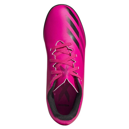 Różowo-czarne buty piłkarskie turfy Adidas X Ghosted.4 TF FW6919 - Junior