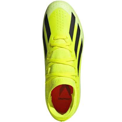 Biało-seledynowe buty korki Adidas X Crazyfast League IF0691 - Junior