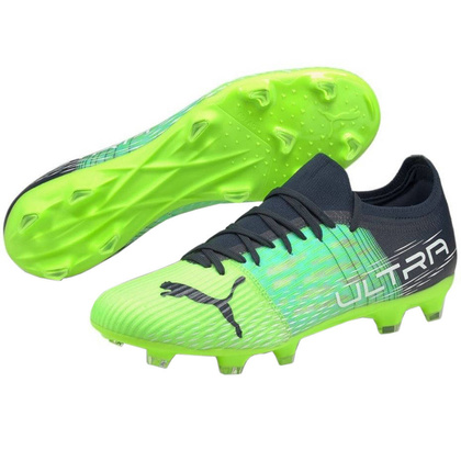 Czarno-zielone buty piłkarskie korki Puma Ultra 3.3 106523 03