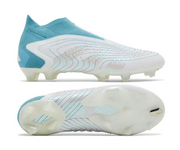 Biało-turkusowe buty piłkarskie Adidas Predator Accuracy.3 LL FG FZ6276