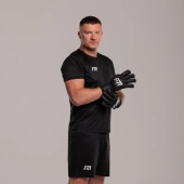 Czarne rękawice bramkarskie Football Masters Varis X Black