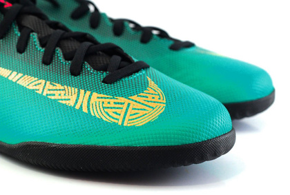 Zielono-czarne buty pilkarskie na halę Nike Mercurial Vapor Club IC CR7 AJ3737-390