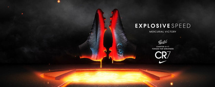 Szaro-pomarańczowe buty piłkarskie na orlik Nike Mercurial Victory CR7 DF TF 903612-001