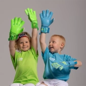 Turkusowo-seledynowe rękawice bramkarskie Football Masters Invictus X Junior Miami