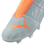 Szaro-pomarańczowe buty piłkarskie Puma Ultra 3.4 FG/AG 106738 01 - Junior