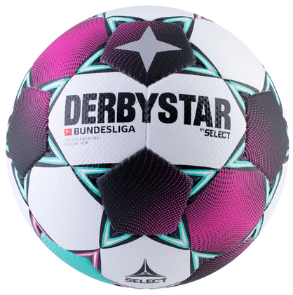 Biało-turkusowa piłka nożna meczowa Select Derbystar Bundesliga Brillant APS rozmiar 5